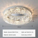 GobekUsa Crystal LED Ceiling Light Chandelier for Bedroom, Modern Round Indoor Lighting