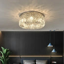 GobekUsa Crystal LED Ceiling Light Chandelier for Bedroom, Modern Round Indoor Lighting