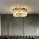 GobekUsa Crystal LED Ceiling Light Chandelier for Bedroom, Modern Round Indoor Lighting