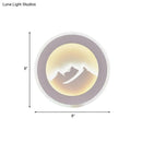 GobekUsa Modern Round LED Wall Sconce Light with Acrylic Mountaintop Pattern