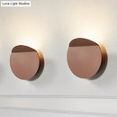 GobekUsa Modern Round Metal Wall Sconce Light - Black/Grey/White LED - Corridor Wall Mount