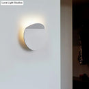 GobekUsa Modern Round Metal Wall Sconce Light - Black/Grey/White LED - Corridor Wall Mount
