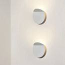 GobekUsa Modern Round Metal Wall Sconce Light - Black/Grey/White LED - Corridor Wall Mount