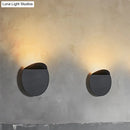 GobekUsa Modern Round Metal Wall Sconce Light - Black/Grey/White LED - Corridor Wall Mount