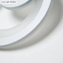 GobekUsa Modern LED Acrylic Wall Sconce - Round Stairway Light Fixture, 8" Wide, Warm/White