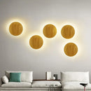 GobekUsa Modern LED Wood Wall Sconce in Beige - Stylish Geometric Living Room Light Fixture