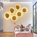 GobekUsa Modern LED Wood Wall Sconce in Beige - Stylish Geometric Living Room Light Fixture