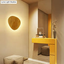 GobekUsa Modern LED Wood Wall Sconce in Beige - Stylish Geometric Living Room Light Fixture
