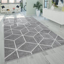 Modern Rug Stella Geometric Design - Grey White