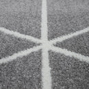 Modern Rug Stella Geometric Design - Grey White