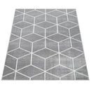 Modern Rug Stella Geometric Design - Grey White