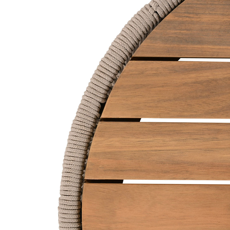 Modern Rustic Coffee Table & Side Table With Woven Rope Design (SAK56739)