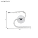 GobekUsa Modern S-Shape Wall Mounted LED Bedside Sconce in Chrome with Acrylic Shade, Warm/White Light