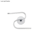 GobekUsa Modern S-Shape Wall Mounted LED Bedside Sconce in Chrome with Acrylic Shade, Warm/White Light