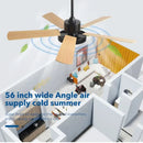 GobekUsa 56" Wooden LED Ceiling Fan with Pure Copper Motor & 5-Blade Light