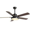 GobekUsa 56" Wooden LED Ceiling Fan with Pure Copper Motor & 5-Blade Light