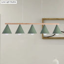 GobekUsa Green Iron Island Pendant with Nordic Design- 3/5 Head Ceiling Light