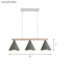 GobekUsa Green Iron Island Pendant with Nordic Design- 3/5 Head Ceiling Light