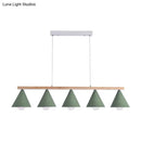 GobekUsa Green Iron Island Pendant with Nordic Design- 3/5 Head Ceiling Light