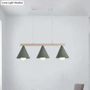 GobekUsa Green Iron Island Pendant with Nordic Design- 3/5 Head Ceiling Light