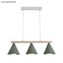 GobekUsa Green Iron Island Pendant with Nordic Design- 3/5 Head Ceiling Light