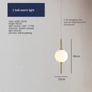 GobekUsa Glass Ball LED Pendant Lamps - Warm Milky White Hanging Lights