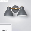GobekUsa Double Shade Gray/Green Nordic Wall Sconce with Metallic Finish - Perfect Living Room Lighting