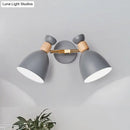 GobekUsa Double Shade Gray/Green Nordic Wall Sconce with Metallic Finish - Perfect Living Room Lighting