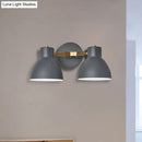 GobekUsa Double Shade Gray/Green Nordic Wall Sconce with Metallic Finish - Perfect Living Room Lighting