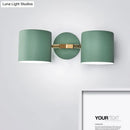 GobekUsa Double Shade Gray/Green Nordic Wall Sconce with Metallic Finish - Perfect Living Room Lighting
