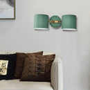 GobekUsa Double Shade Gray/Green Nordic Wall Sconce with Metallic Finish - Perfect Living Room Lighting