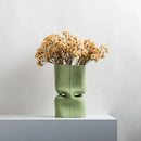 GobekUsa Green Hollow Ceramic Vase for Home Decor and Flower Arrangements