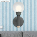 GobekUsa Modern Macaron Style Torch Wall Sconce with Clear Glass Shade - 1 Light Mini Wall Light in Green/Grey/White