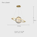 GobekUsa Children'S Space Star Astronaut LED Pendant Lamp for Boys Room, Acrylic Indoor Decor