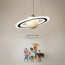 GobekUsa Children'S Space Star Astronaut LED Pendant Lamp for Boys Room, Acrylic Indoor Decor