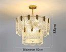 GobekUsa Art Glass Chandelier: Elegant Luxury Lighting for Living, Dining & Bedroom Rooms