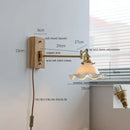 GobekUsa Ceramic LED Wall Light with Copper Arm, Modern Design, Up Down Lampshade