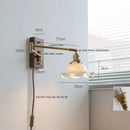 GobekUsa Ceramic LED Wall Light with Copper Arm, Modern Design, Up Down Lampshade