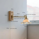 GobekUsa Ceramic LED Wall Light with Copper Arm, Modern Design, Up Down Lampshade