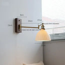 GobekUsa Ceramic LED Wall Light with Copper Arm, Modern Design, Up Down Lampshade