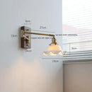 GobekUsa Ceramic LED Wall Light with Copper Arm, Modern Design, Up Down Lampshade
