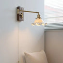 GobekUsa Ceramic LED Wall Light with Copper Arm, Modern Design, Up Down Lampshade