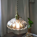 GobekUsa Glass Flower LED Pendant Light, Adjustable Knob Switch, Modern Design