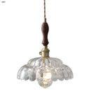 GobekUsa Glass Flower LED Pendant Light, Adjustable Knob Switch, Modern Design