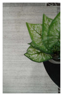 Modern Scandinavian 4.7x6.5 Brown and Silver Wool Hand Woven Area Rug | HL47