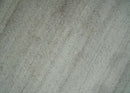 Modern Scandinavian 6x8 Ivory and Silver Wool Hand Woven Area Rug | HL16