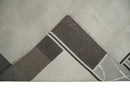 Modern Scandinavian 6x8 Silver and Charcoal Wool Hand Woven Area Rug | HL9