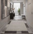 Silver and Gray Wool Hand Woven Area Rug 6x8 Modern Scandinavian Minimalist Contemporary