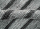 Modern Scandinavian Stripes Style 5x7 Silver and Gray Wool Hand Woven Area Rug | HL11