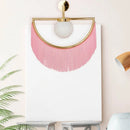 GobekUsa Modern Semi Sphere Sconce Light - Pink/Yellow/Purple Tassel Design - Matte White Glass Wall Light